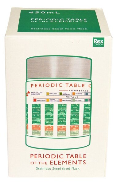 Детски термос за храна в кремав и сребрист цвят 450 ml Periodic Table – Rex London