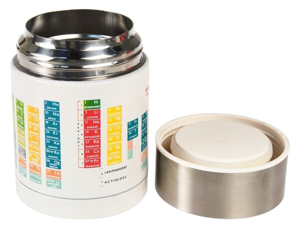 Детски термос за храна в кремав и сребрист цвят 450 ml Periodic Table – Rex London