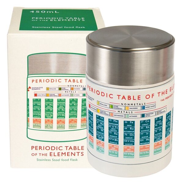 Детски термос за храна в кремав и сребрист цвят 450 ml Periodic Table – Rex London