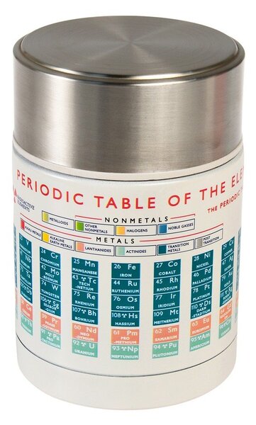 Детски термос за храна в кремав и сребрист цвят 450 ml Periodic Table – Rex London