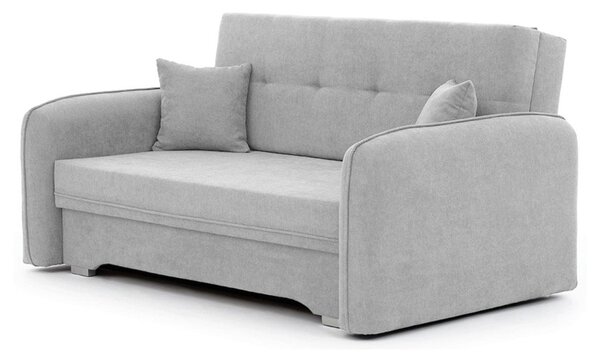 Светлосив шенилов разтегателен диван с място за съхранение 155 cm Laine – ELTAP