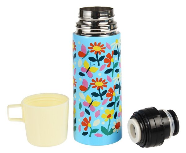 Син/кремав детски термос 350 ml Butterfly Garden – Rex London