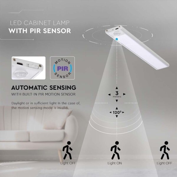 LED осветително тяло с сензор LED/2,5W/5V 4000K 3000 mAh