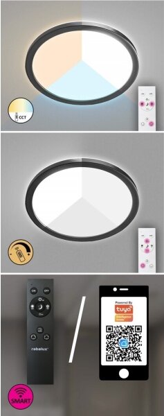 Rabalux 7774-LED Димируема екстериорна лампа LED/15W/230V Wi-Fi Tuya IP44 + д.у