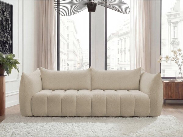 Бежов диван от прежда с примки от букле 286 cm Azra – Bobochic Paris