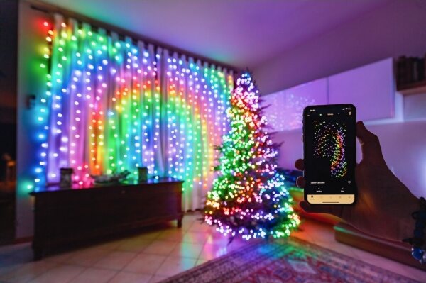 Twinkly TWS600STP-BEU - LED RGB Екстериорни Коледни лампички 600xLED 51,5 м IP44 Wi-Fi