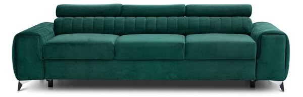 Зелен кадифен разтегателен диван 261 cm Laurence – ELTAP