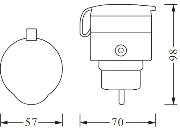 Ledvance - Екстериорен смарт контакт SMART+ PLUG 3680W IP44