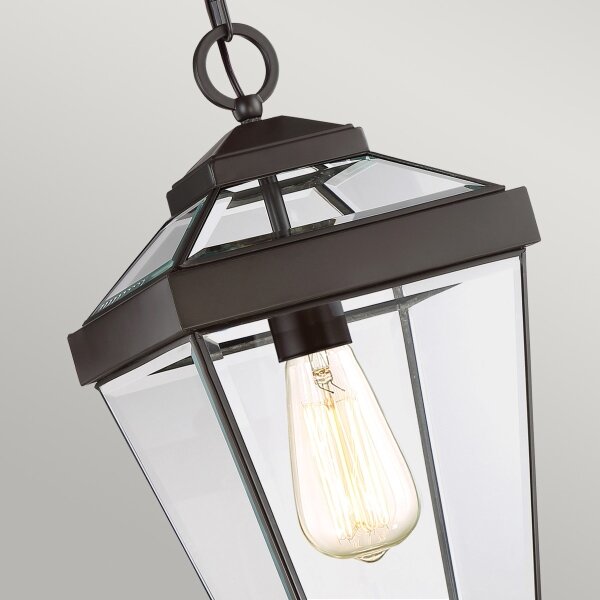 Quoizel QZ-RAVINE8-M - Екстериорен пендел RAVINE 1xE27/60W/230V IP23 кафяв