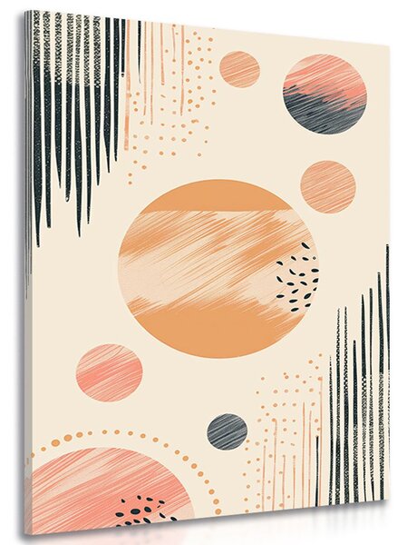 Картина на платно – Елегантни кръгове Peach Fuzz