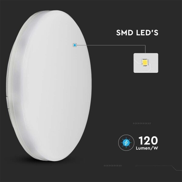 LED Плафон за баня SAMSUNG CHIP LED/15W/230V Ø 20см 3000K IP44