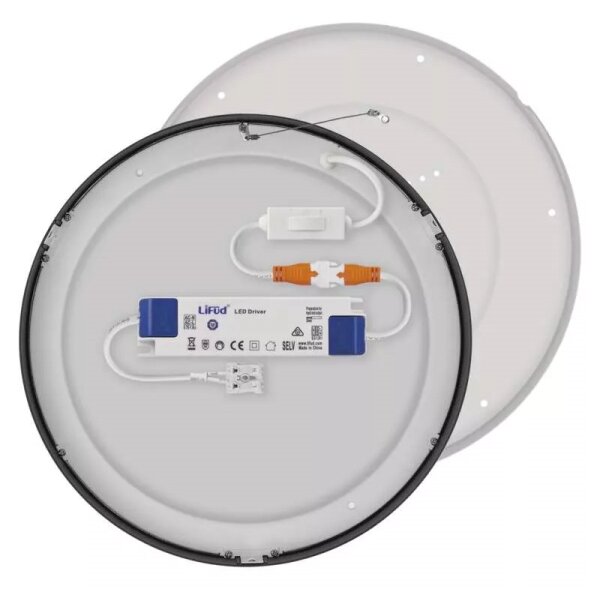 LED Плафон LED/28,5W/230V 3000/3500/4000K Ø 30 см черен