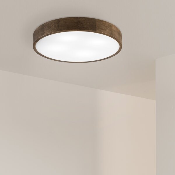 Brilagi - LED таванно осветително тяло CARVALHO 4xE27/60W/230V дъб/орех диаметър 57,5 cm