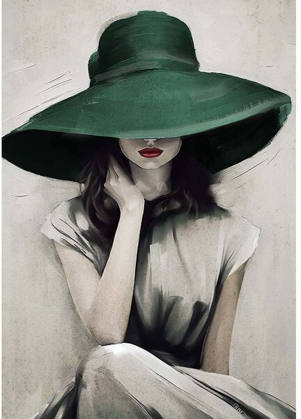 GREEN HAT КАРТИНА КАНАВА 70/100 CM