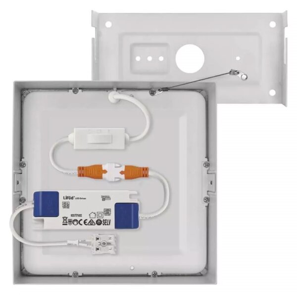 LED Плафон LED/12,5W/230V 3000/3500/4000K 17x17 см бял