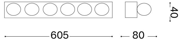 Ideal Lux - Стенно осветително тяло PRIVE 6xE14/40W/230V бяло