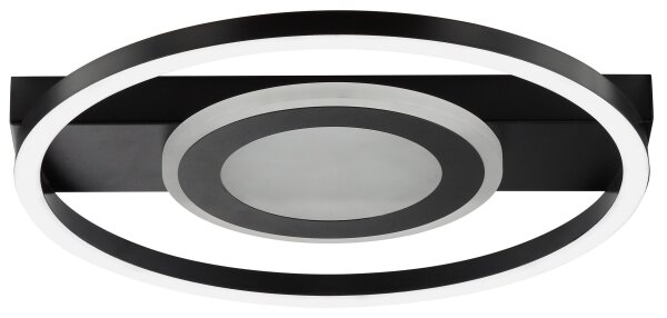 Brilliant - LED RGBW плафон с възможност за димиране MAUREEN LED/20W/230V 3000-6500K черен + дистанционно управление