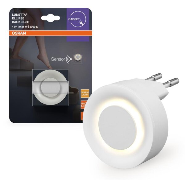 Osram-LED Нощна лампа със сензор за движение и за сумрак LUNETTA LED/0,31W/230V бяла
