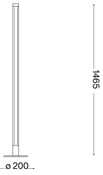 Ideal Lux - Димируема LED подова лампа YOKO LED/16W/230V CRI 90 черна