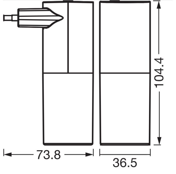 Osram - LED нощна лампа със сензор за здрач LUNETTA LED/0,2W/230V черна