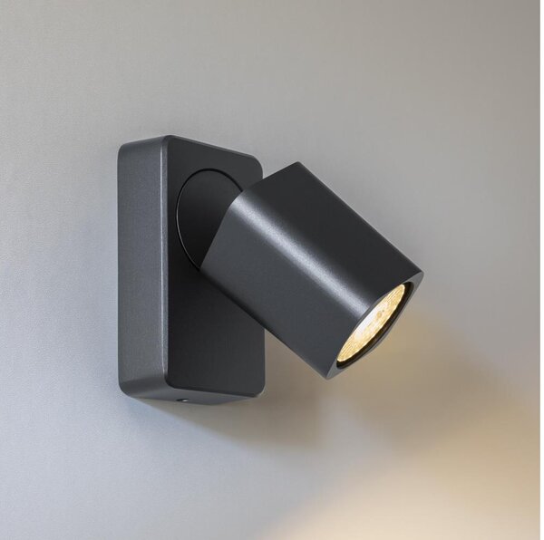 Ideal Lux - LED стенно точково осветително тяло RUDY 1xGU10/7W/230V CRI 90 черно