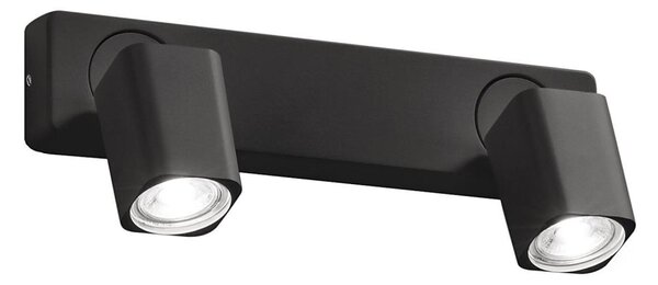 Ideal Lux - LED стенен спот RUDY 2xGU10/7W/230V CRI 90 черен