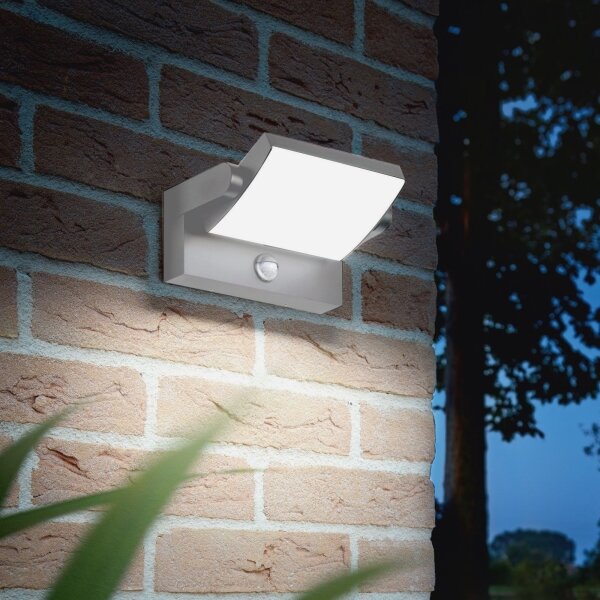 Ideal Lux - LED външна стенна лампа SWIPE със сензор LED/21W/230V CRI90 IP54 сива