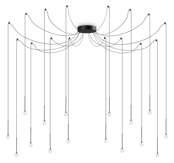 Ideal Lux - LED полилей на кабел LUCCIOLA 16xLED/16W/230V CRI 90 модел паяк черен