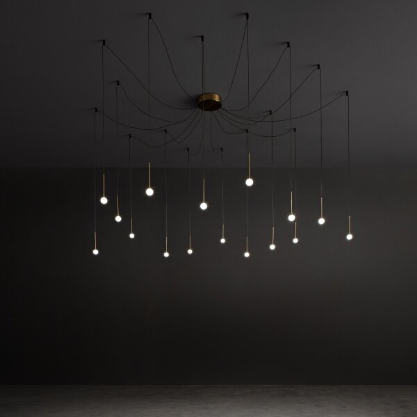 Ideal Lux - LED полилей на кабел LUCCIOLA 16xLED/16W/230V CRI 90 паяк месинг