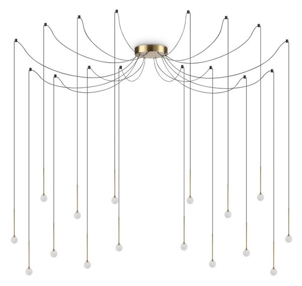 Ideal Lux - LED полилей на кабел LUCCIOLA 16xLED/16W/230V CRI 90 паяк месинг
