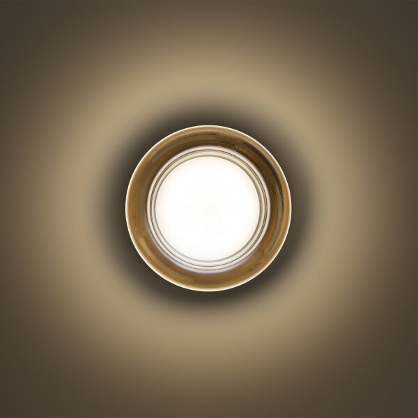 Ideal Lux - LED таванно осветително тяло за баня LOLLY 1xGX53/9W/230V Ø10,5 cm злато/дим