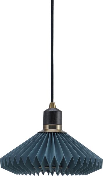 Halo Design 744060- Полилей на кабел PARIS 1xG9/28W/230V Ø 24 см син/месинг/дъб