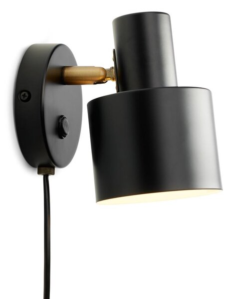 Halo Design 746880 - Стенно спот осветително тяло VOGUE 1xE27/40W/230V черно/месинг