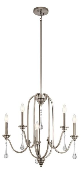 Quintiesse QN-KARLEE5 - Полилей с прът KARLEE 5xE14/60W/230V матов хром