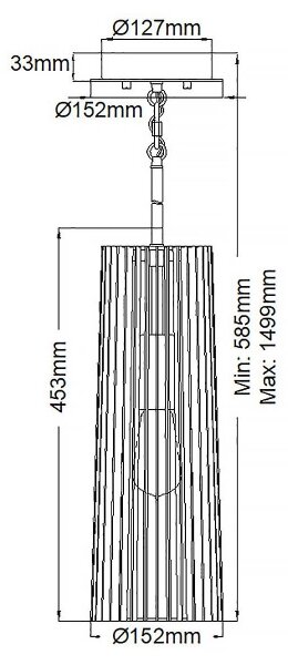 Quintiesse QN-LINARA-P-BK - Пендел на прът LINARA 1xE27/60W/230V черно/златисто
