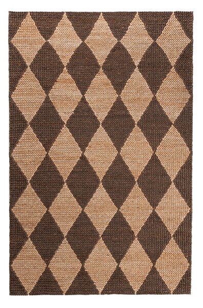 Кафяв/естествен ръчно изработен килим със смес от юта 120x170 cm Effie Diamond – Flair Rugs