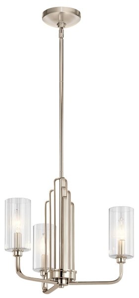 Quintiesse QN-KIMROSE3-PN - Полилей на тръба KIMROSE 3xE14/40W/230V лъскав хром