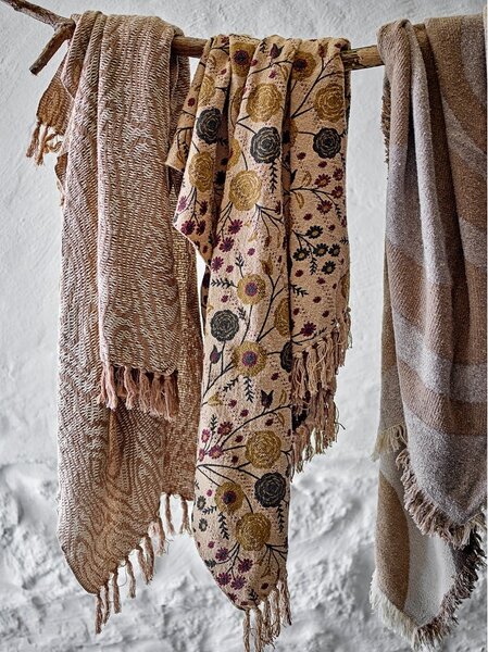 Кафяво одеяло от рециклиран памук 130x160 cm Eydis – Bloomingville
