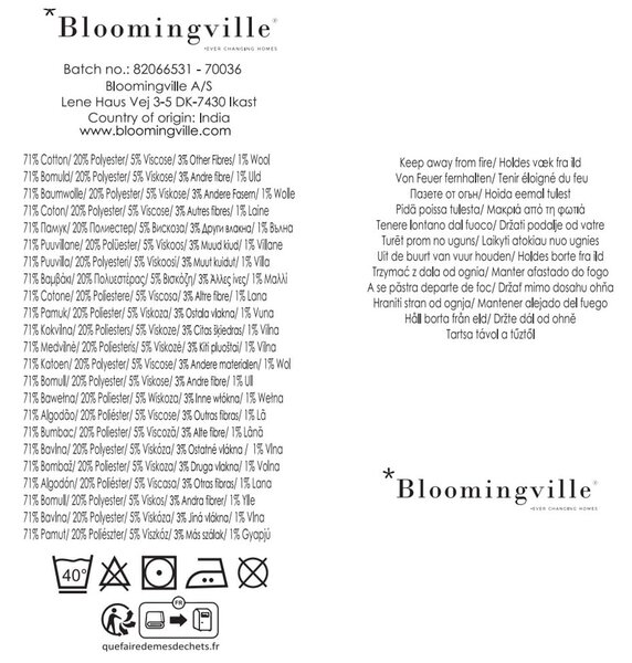 Кафяво одеяло от рециклиран памук 130x160 cm Salobre – Bloomingville