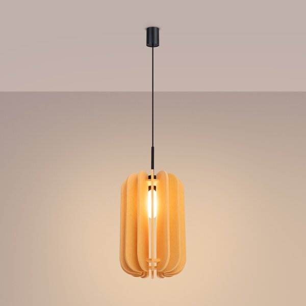 Sollux SL.1858 - Полилей на кабел MULA 1xE27/15W/230V Ø 27 см, жълт