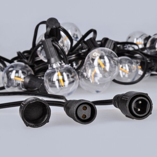 Solight WO794 - LED външна декоративна гирлянда 25xE12 20m IP44 топла бяла