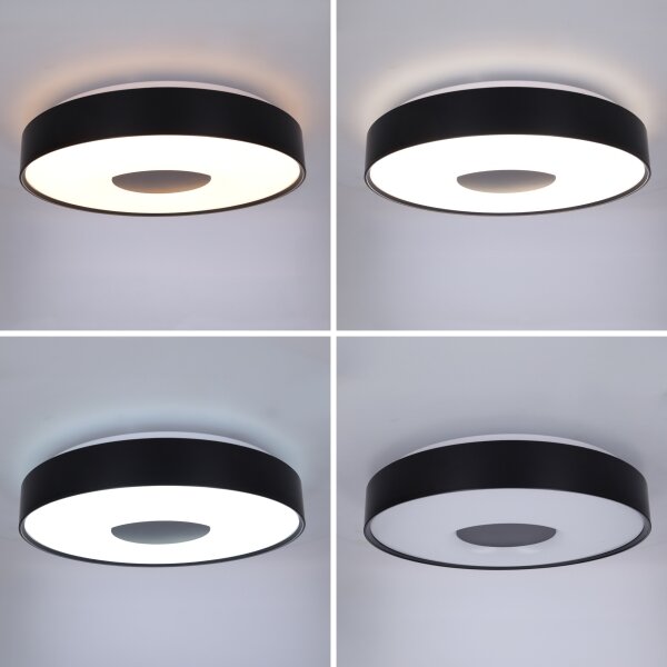 Brilagi - димируемо LED таванно осветително тяло JAMIS LED/48W/230V Ø 39 см черно + дистанционно управление
