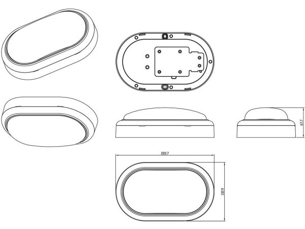 Philips - LED Аплик PROJECTLINE LED/15W/230V IP65