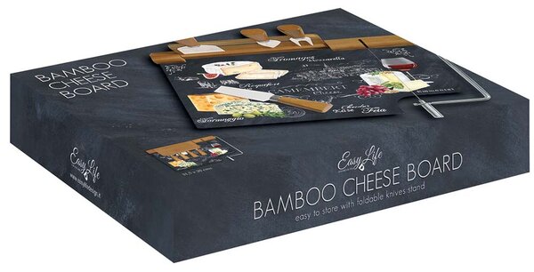 BAMBOO CHEESE СЕТ ЗА СИРЕНА 5 ЧАСТИ 31.5X20 СМ