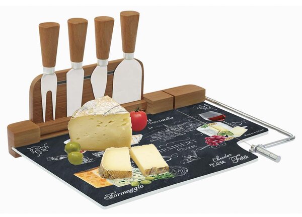 BAMBOO CHEESE СЕТ ЗА СИРЕНА 5 ЧАСТИ 31.5X20 СМ