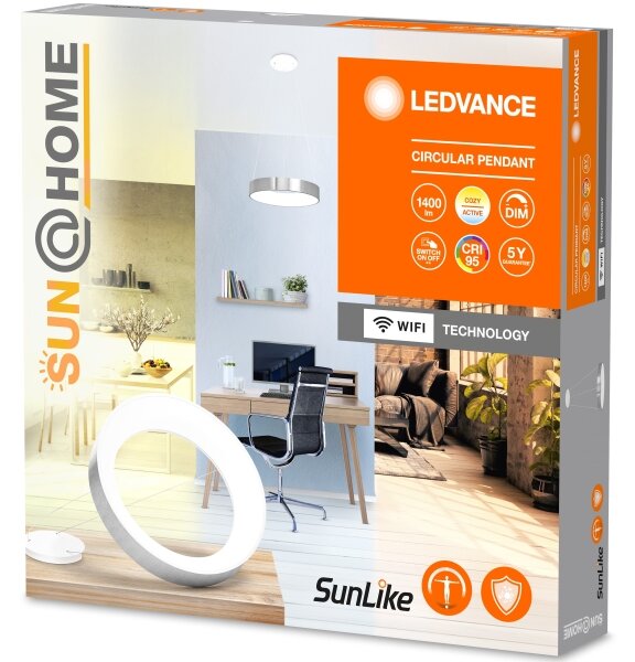 Ledvance - LED Димируем пендел SUN@HOME CIRCULAR LED/18,5W/230V Wi-Fi