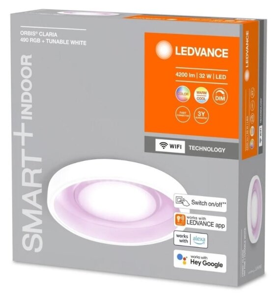 Ledvance- LED RGBW Димируем плафон SMART+ CLARIA LED/32W/230V Wi-Fi