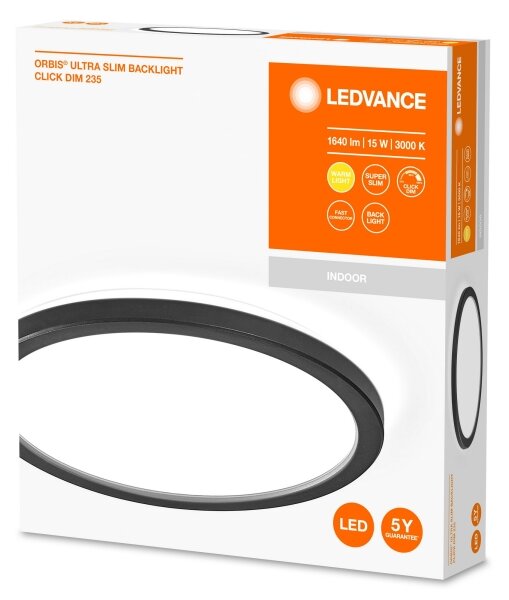 Ledvance - LED Димируем плафон ORBIS LED/15W/230V черен