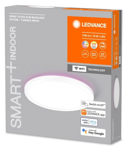 Ledvance - LED RGBW Димируем плафон SMART+ ORBIS LED/19W/230V Wi-Fi