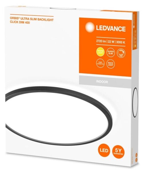 Ledvance - LED Димируем плафон ORBIS LED/22W/230V черен